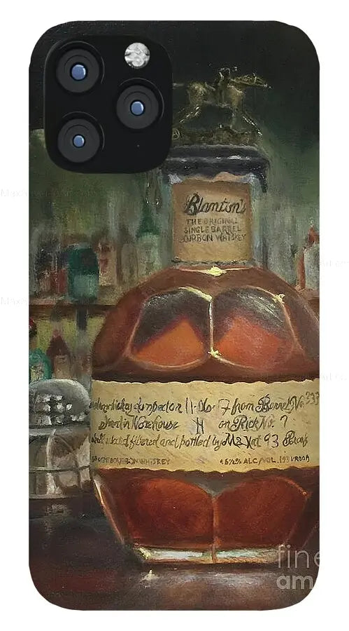 Blanton's Bourbon Letter A at the bar - Phone Case     Pixels