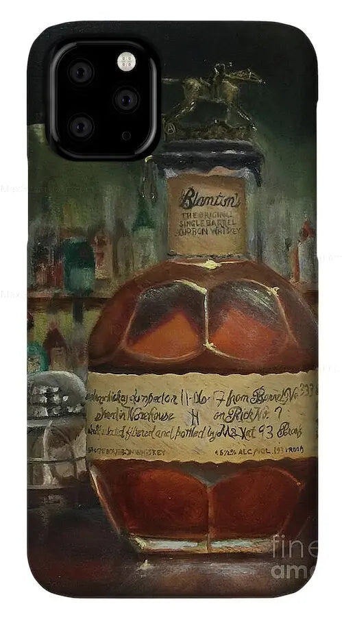 Blanton's Bourbon Letter A at the bar - Phone Case     Pixels