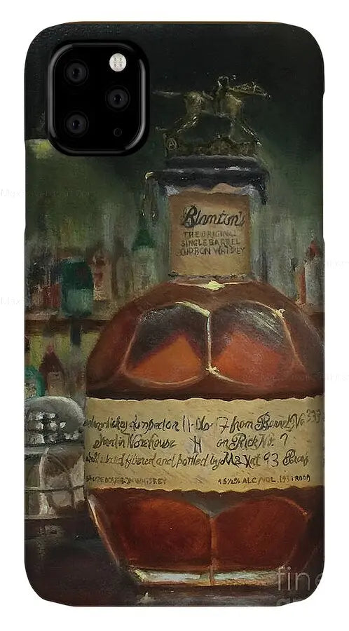 Blanton's Bourbon Letter A at the bar - Phone Case     Pixels