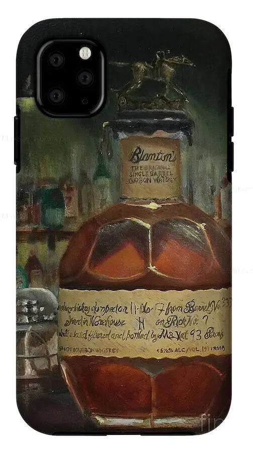 Blanton's Bourbon Letter A at the bar - Phone Case     Pixels