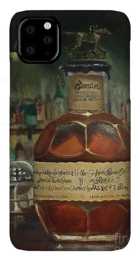 Blanton's Bourbon Letter A at the bar - Phone Case     Pixels