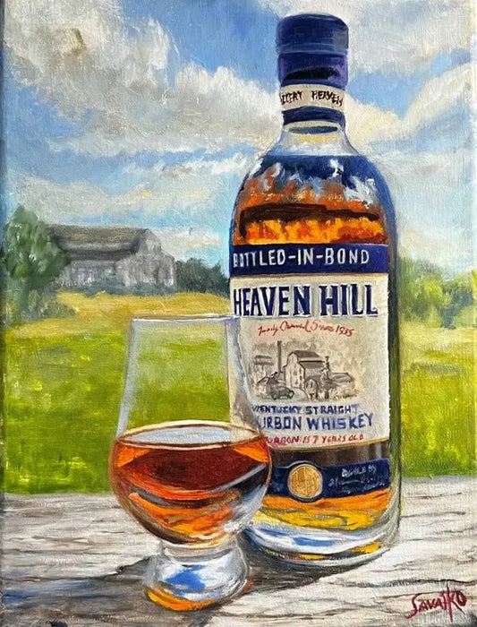 Bourbon Art Oil Painting - Heavens Hill Distillery bourbon whiskey Max Savaiko Art