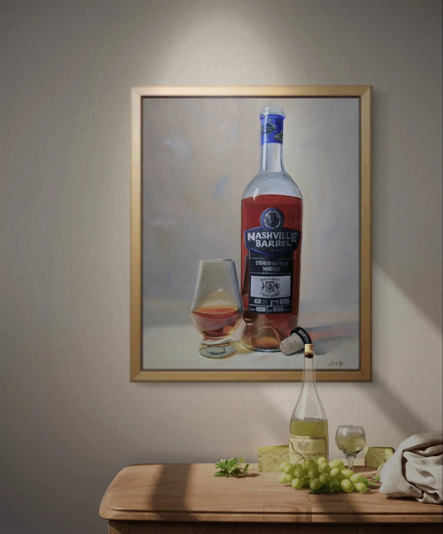 Bourbon Art Oil Painting - Nashville Barrel Co     Max Savaiko Art