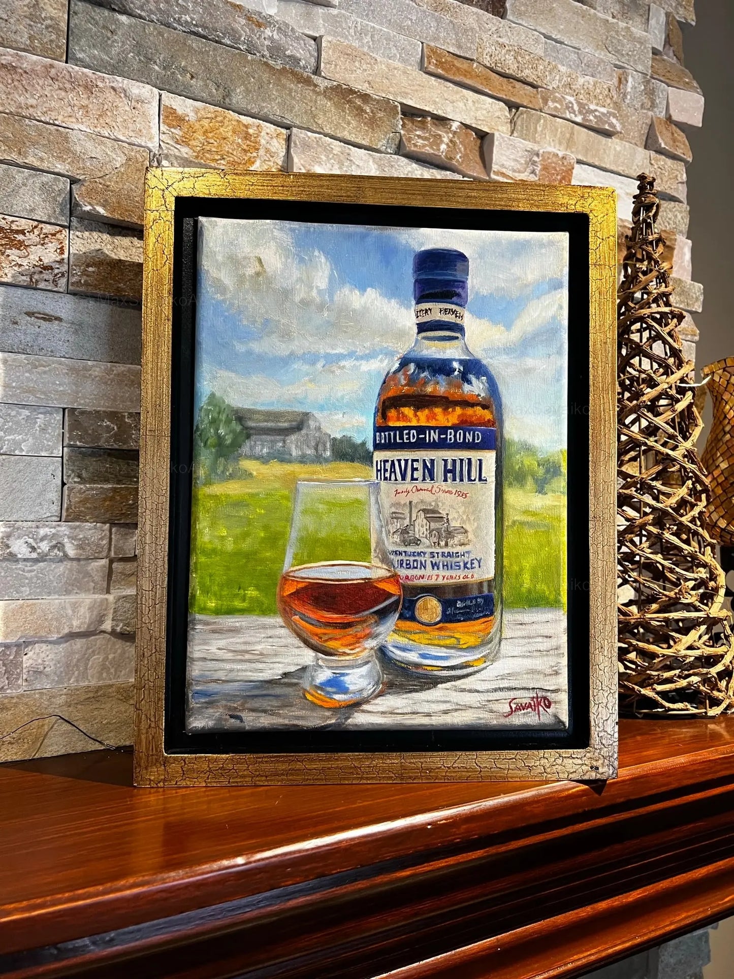 Bourbon Art Painting Heavens Hill Distillery bourbon whiskey     Max Savaiko Art