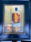 Bourbon Painting Bulleit Bourbon bar art On the Rocks     Max Savaiko Art