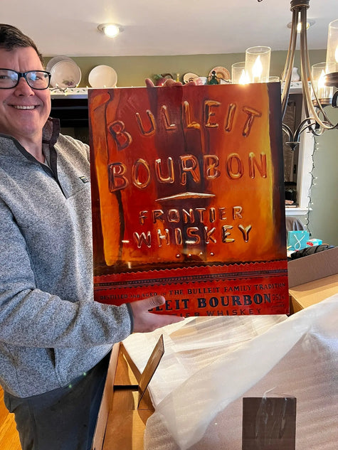 Bulleit Bourbon Metal Wall Art Print on Demand     Max Savaiko Art Gallery