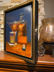 Cocktail Art Oil Painting The Perfect Manhattan     Max Savaiko Art