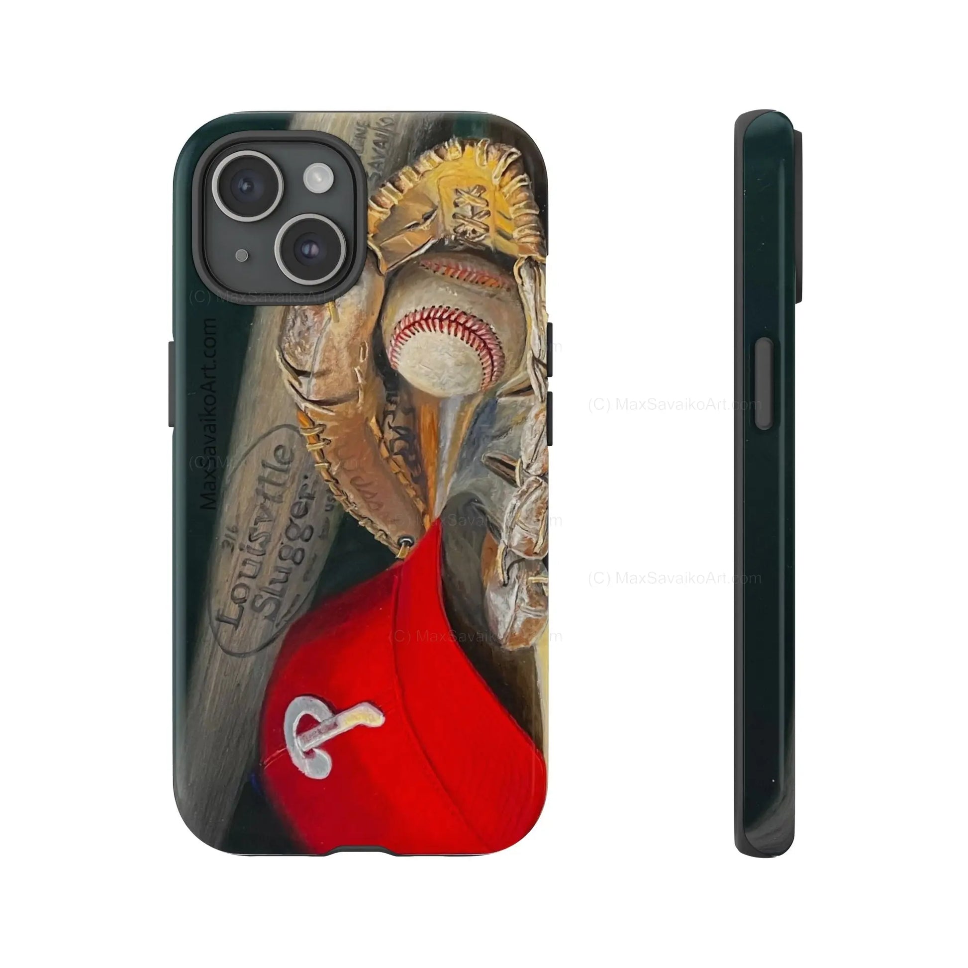 Custom Phone Case Philadelphia Phillies Catchy Title Art - Max Savaiko Art Gallery