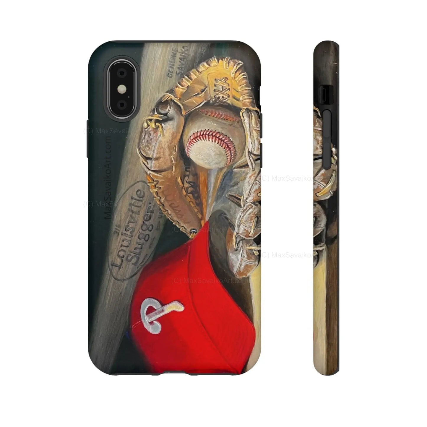 Custom Phone Case Philadelphia Phillies Catchy Title Art - Max Savaiko Art Gallery