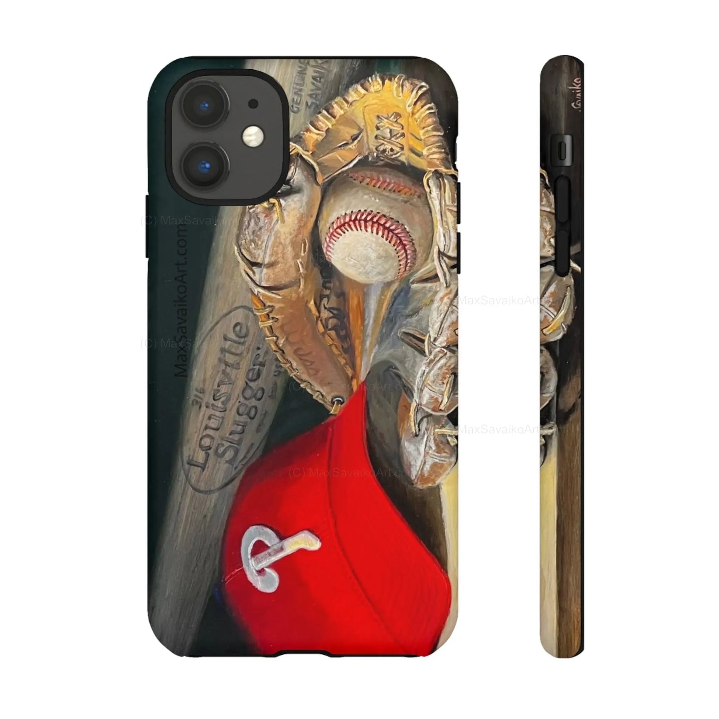 Custom Phone Case Philadelphia Phillies Catchy Title Art - Max Savaiko Art Gallery