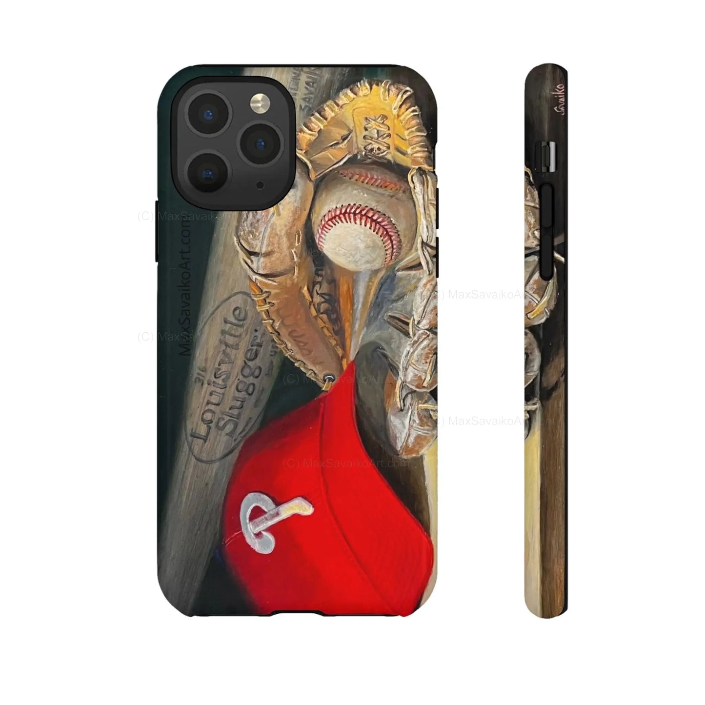 Custom Phone Case Philadelphia Phillies Catchy Title Art - Max Savaiko Art Gallery