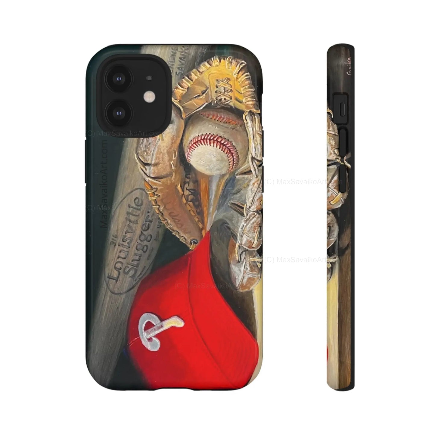 Custom Phone Case Philadelphia Phillies Catchy Title Art - Max Savaiko Art Gallery