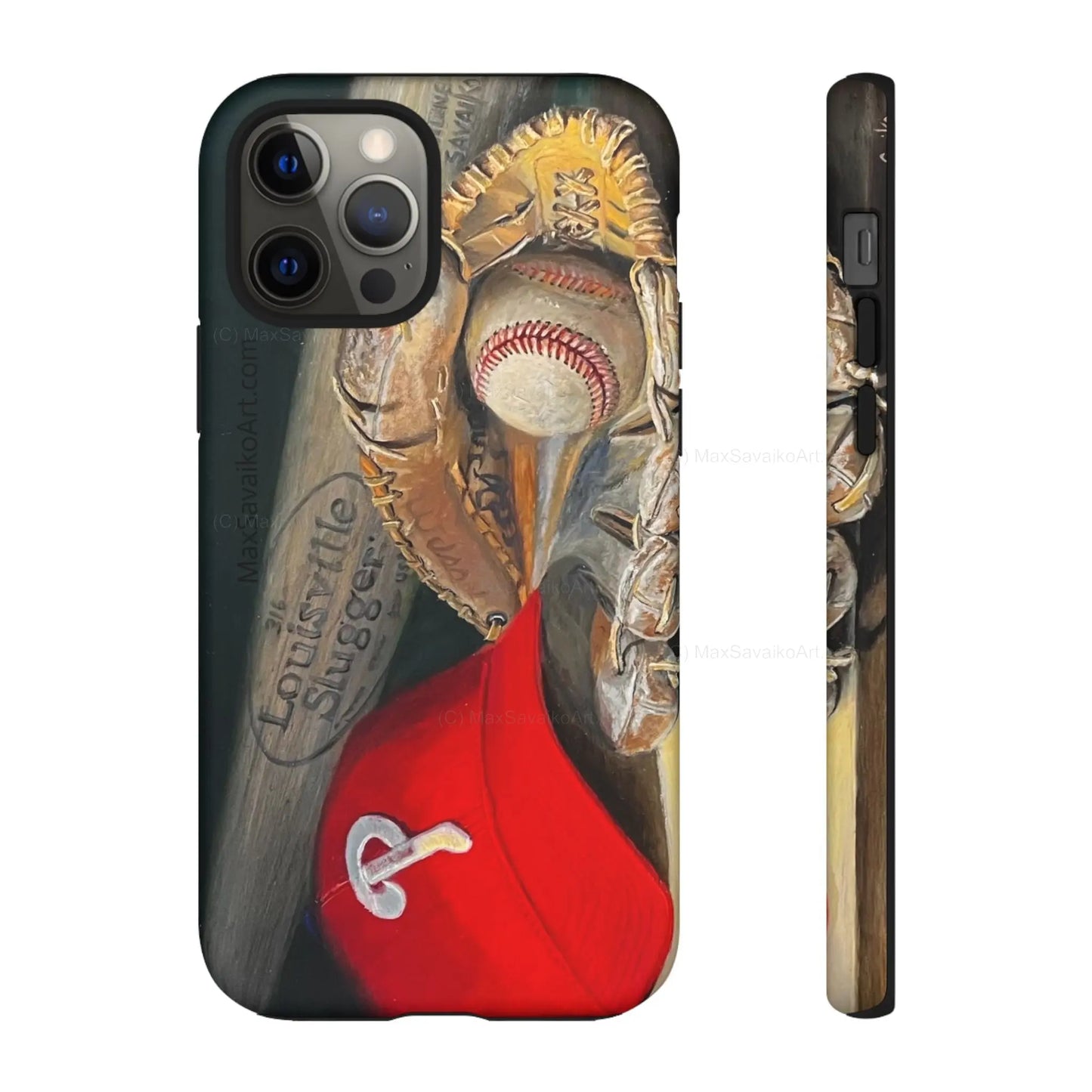 Custom Phone Case Philadelphia Phillies Catchy Title Art - Max Savaiko Art Gallery