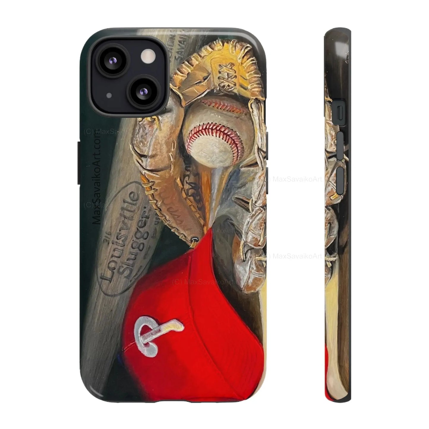 Custom Phone Case Philadelphia Phillies Catchy Title Art - Max Savaiko Art Gallery