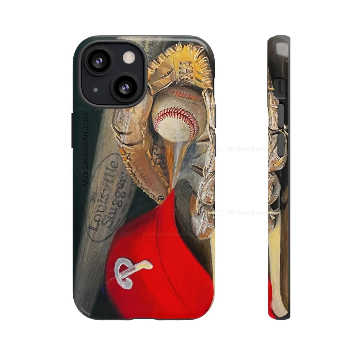 Custom Phone Case Philadelphia Phillies Catchy Title Art - Max Savaiko Art Gallery