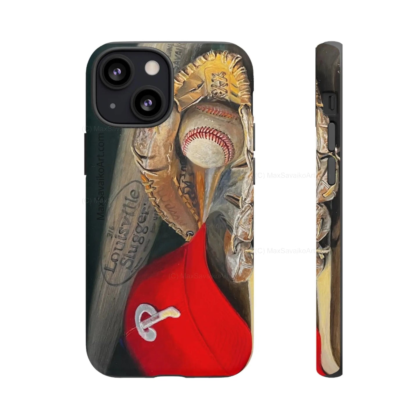 Custom Phone Case Philadelphia Phillies Catchy Title Art - Max Savaiko Art Gallery