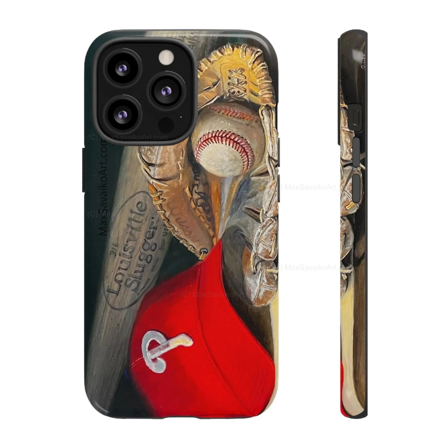 Custom Phone Case Philadelphia Phillies Catchy Title Art - Max Savaiko Art Gallery