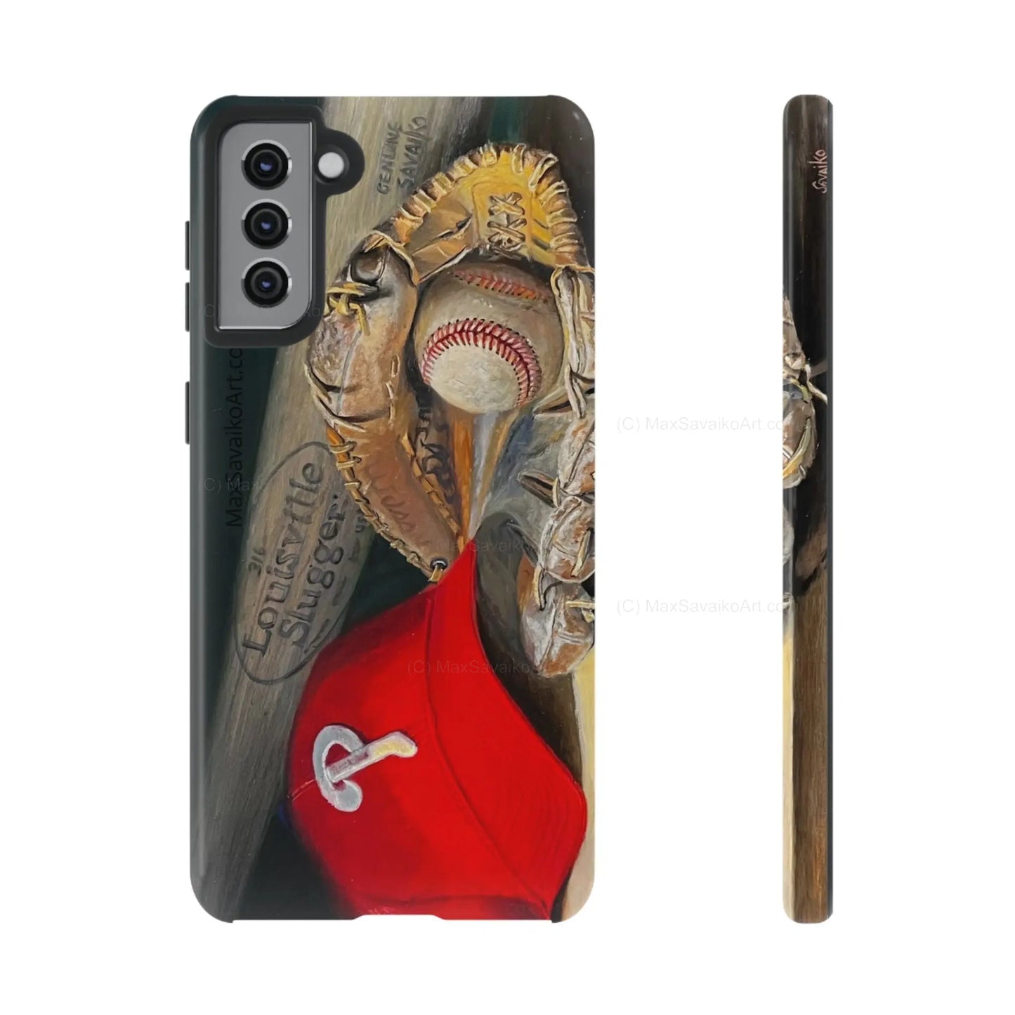 Custom Phone Case Philadelphia Phillies Catchy Title Art - Max Savaiko Art Gallery