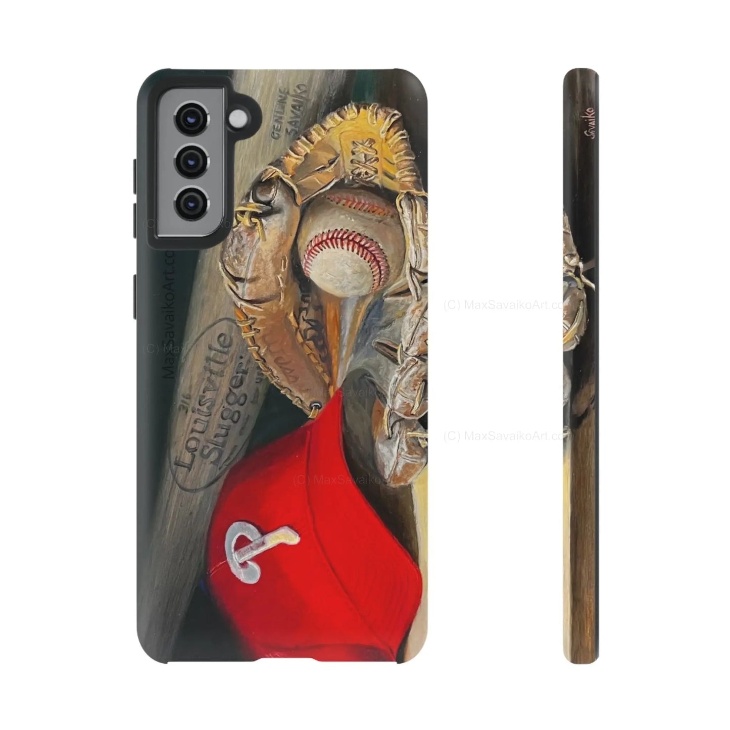 Custom Phone Case Philadelphia Phillies Catchy Title Art - Max Savaiko Art Gallery