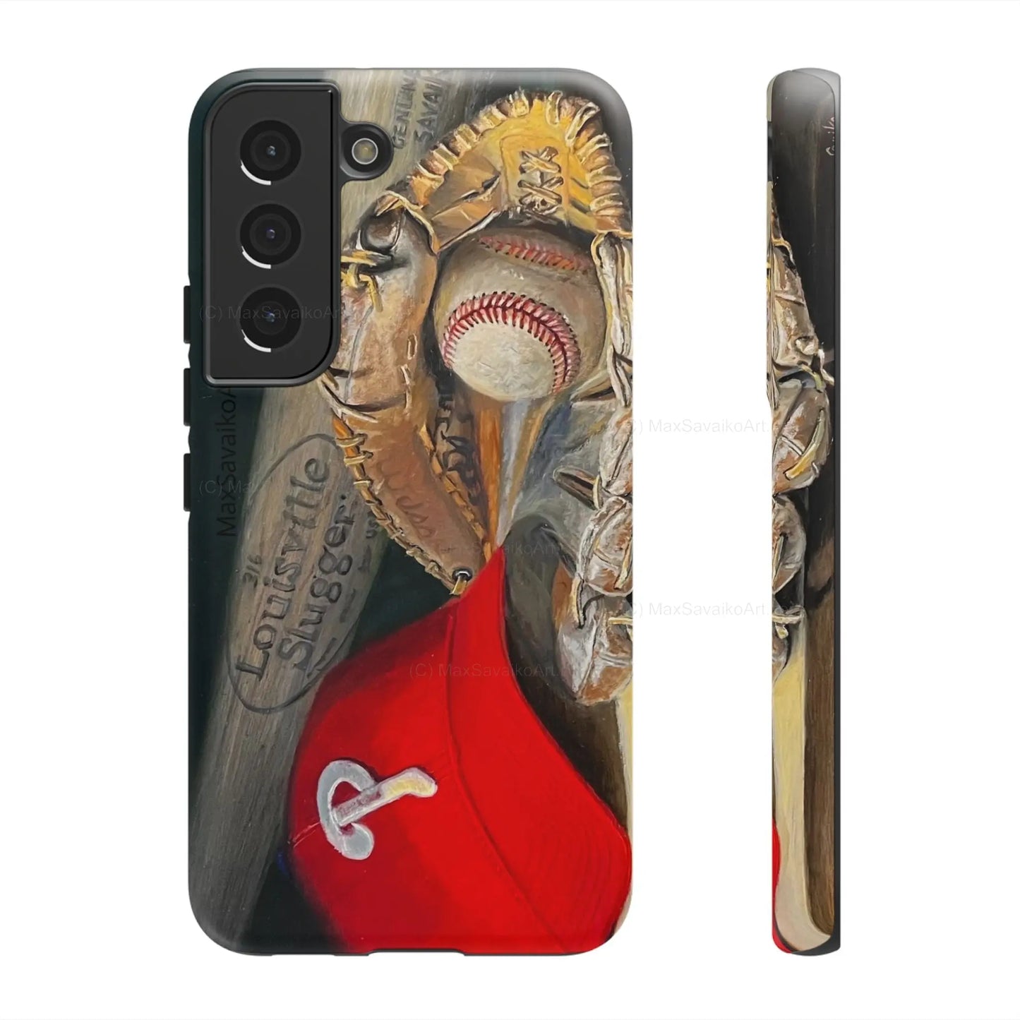 Custom Phone Case Philadelphia Phillies Catchy Title Art - Max Savaiko Art Gallery