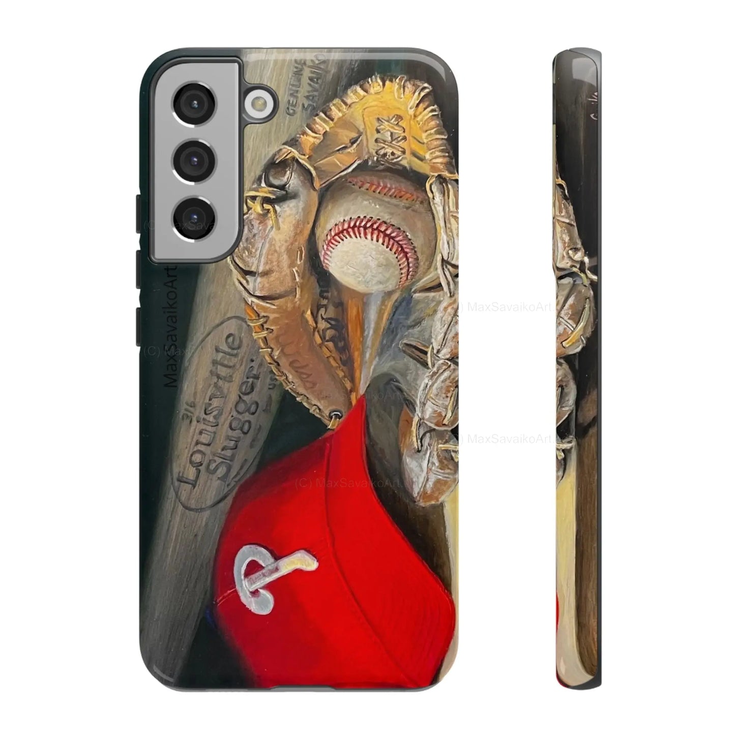 Custom Phone Case Philadelphia Phillies Catchy Title Art - Max Savaiko Art Gallery