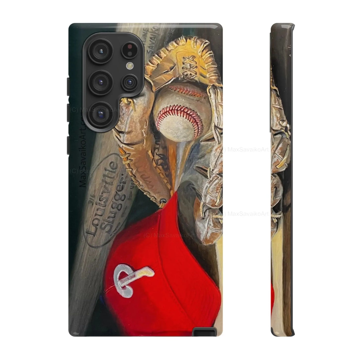 Custom Phone Case Philadelphia Phillies Catchy Title Art - Max Savaiko Art Gallery