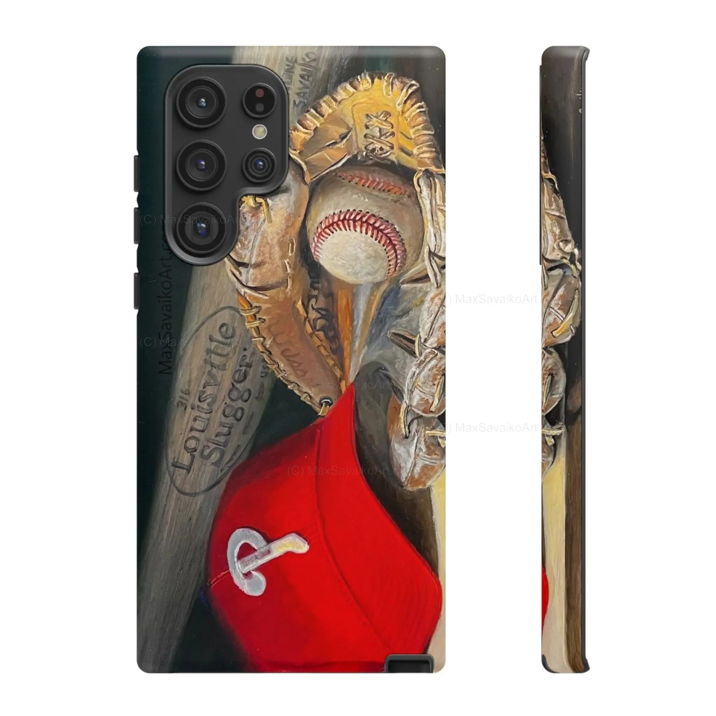 Custom Phone Case Philadelphia Phillies Catchy Title Art - Max Savaiko Art Gallery