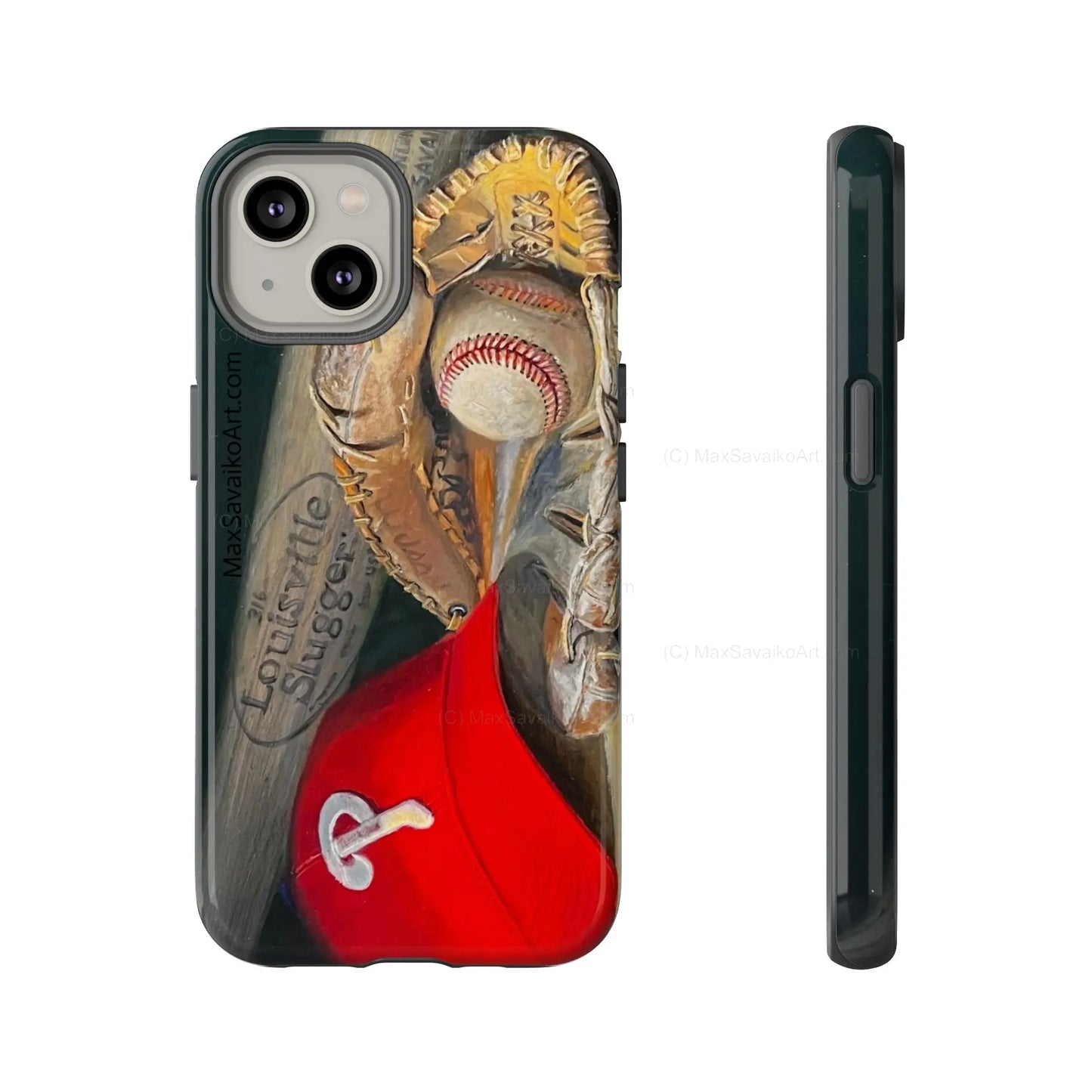 Custom Phone Case Philadelphia Phillies Catchy Title Art - Max Savaiko Art Gallery