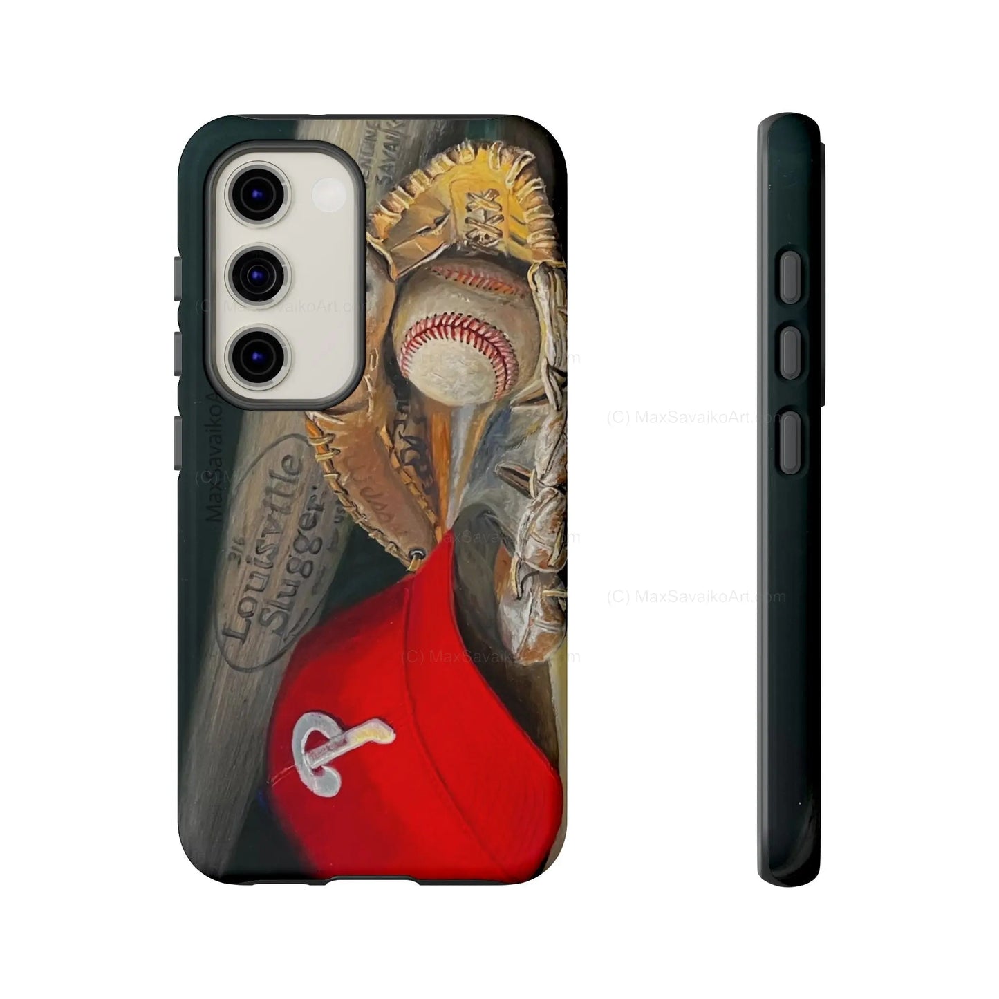 Custom Phone Case Philadelphia Phillies Catchy Title Art - Max Savaiko Art Gallery