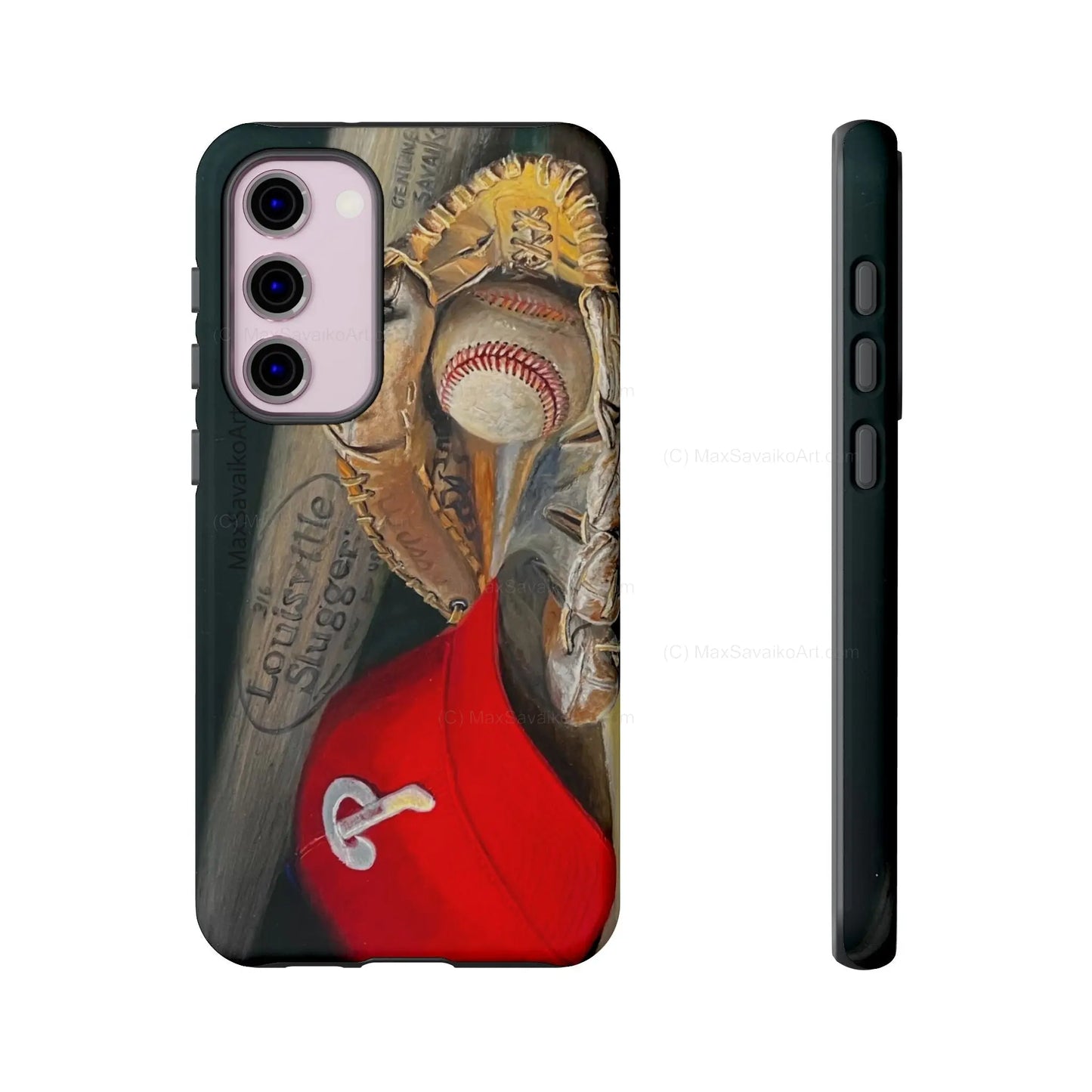 Custom Phone Case Philadelphia Phillies Catchy Title Art - Max Savaiko Art Gallery