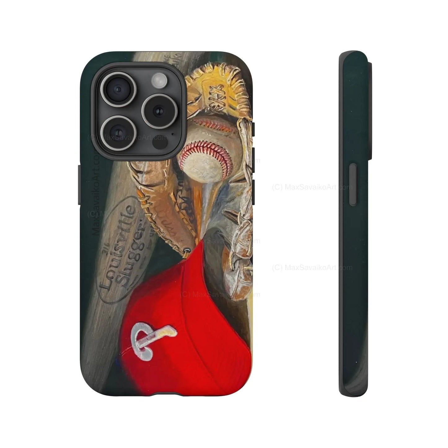 Custom Phone Case Philadelphia Phillies Catchy Title Art - Max Savaiko Art Gallery