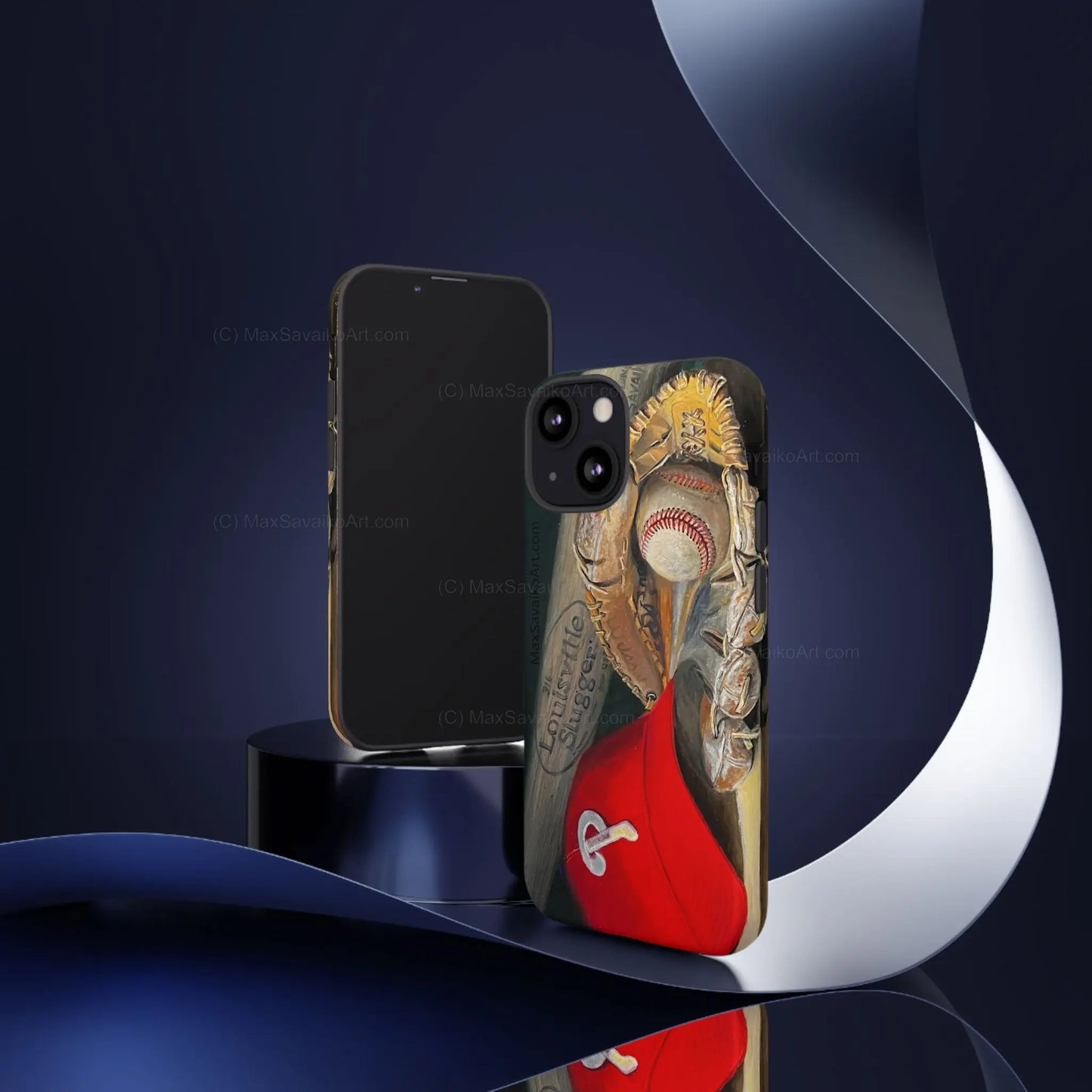 Custom Phone Case Philadelphia Phillies Catchy Title Art - Max Savaiko Art Gallery