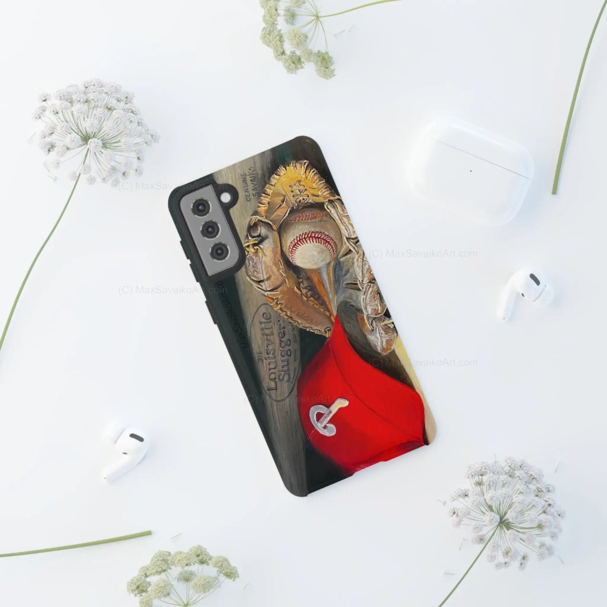 Custom Phone Case Philadelphia Phillies Catchy Title Art - Max Savaiko Art Gallery