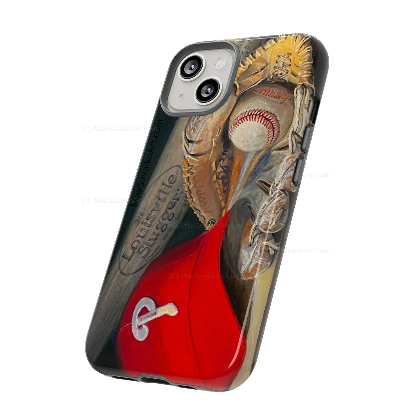 Custom Phone Case Philadelphia Phillies Catchy Title Art - Max Savaiko Art Gallery