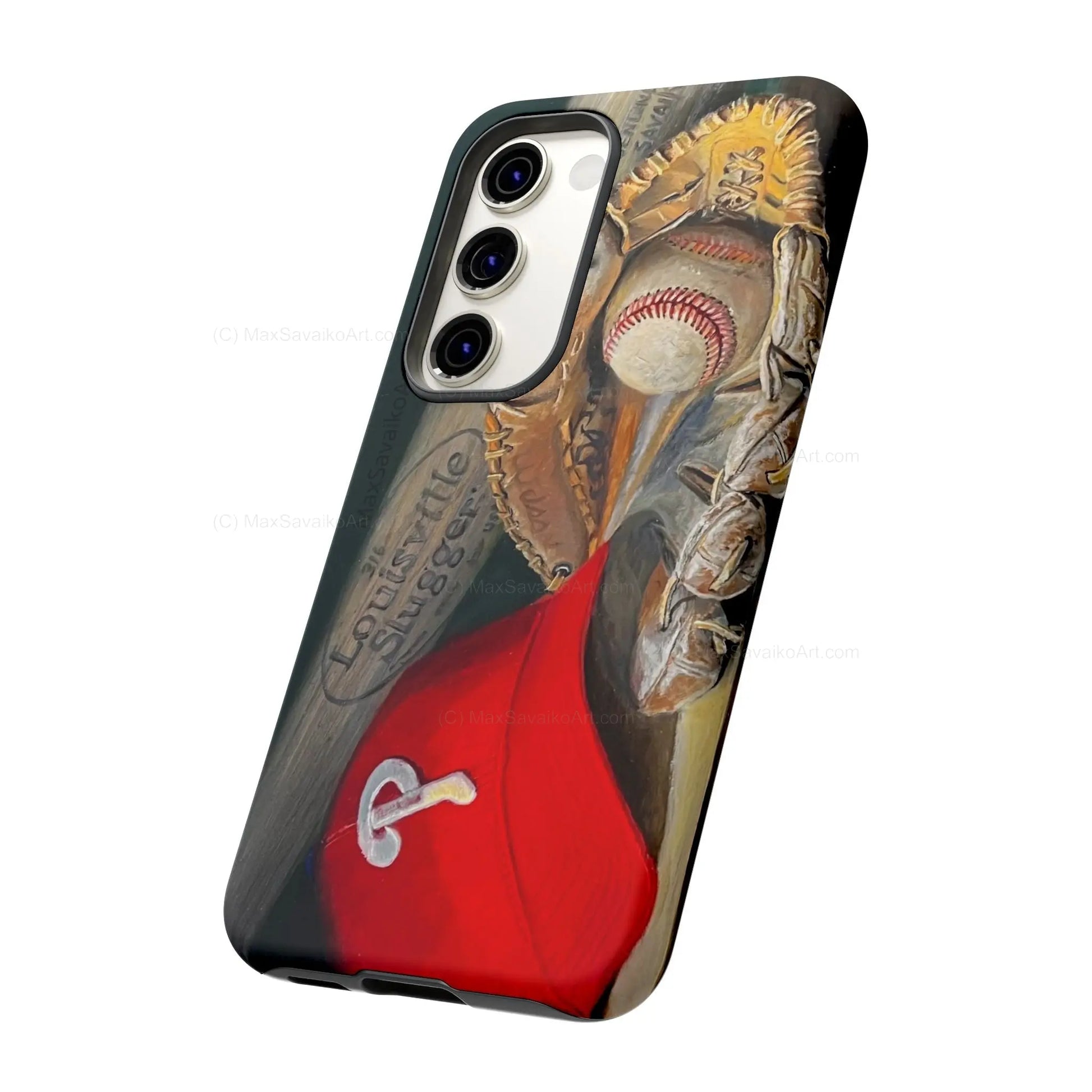 Custom Phone Case Philadelphia Phillies Catchy Title Art - Max Savaiko Art Gallery