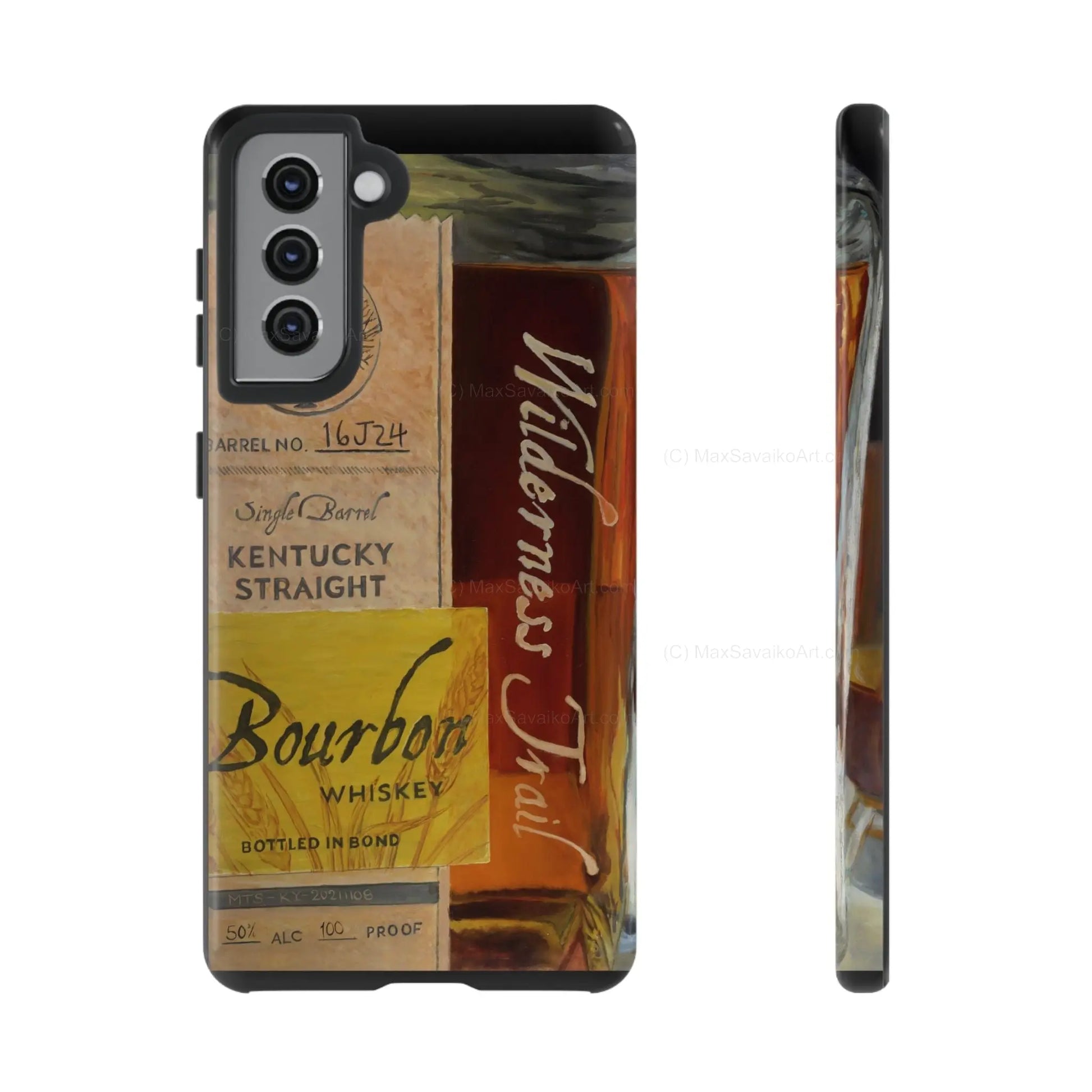 Custom Phone Case Wilderness Trail Bourbon Honey Barrel Art     Printify