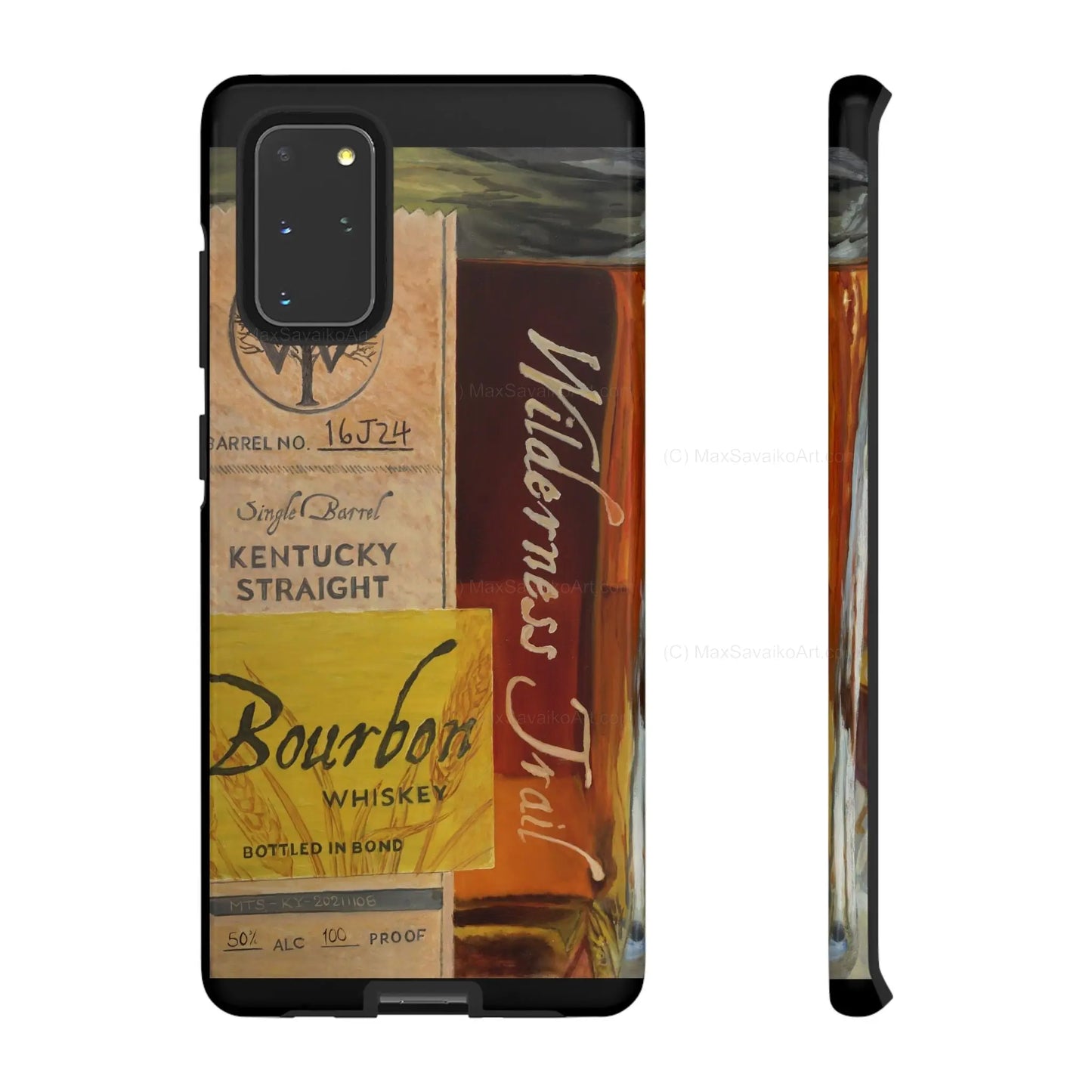 Custom Phone Case Wilderness Trail Bourbon Honey Barrel Art     Printify