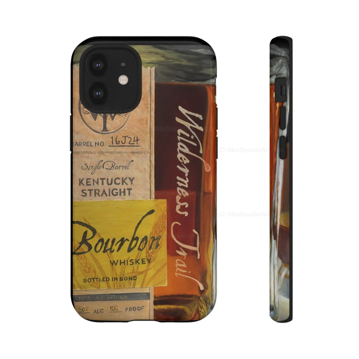 Custom Phone Case Wilderness Trail Bourbon Honey Barrel Art     Printify