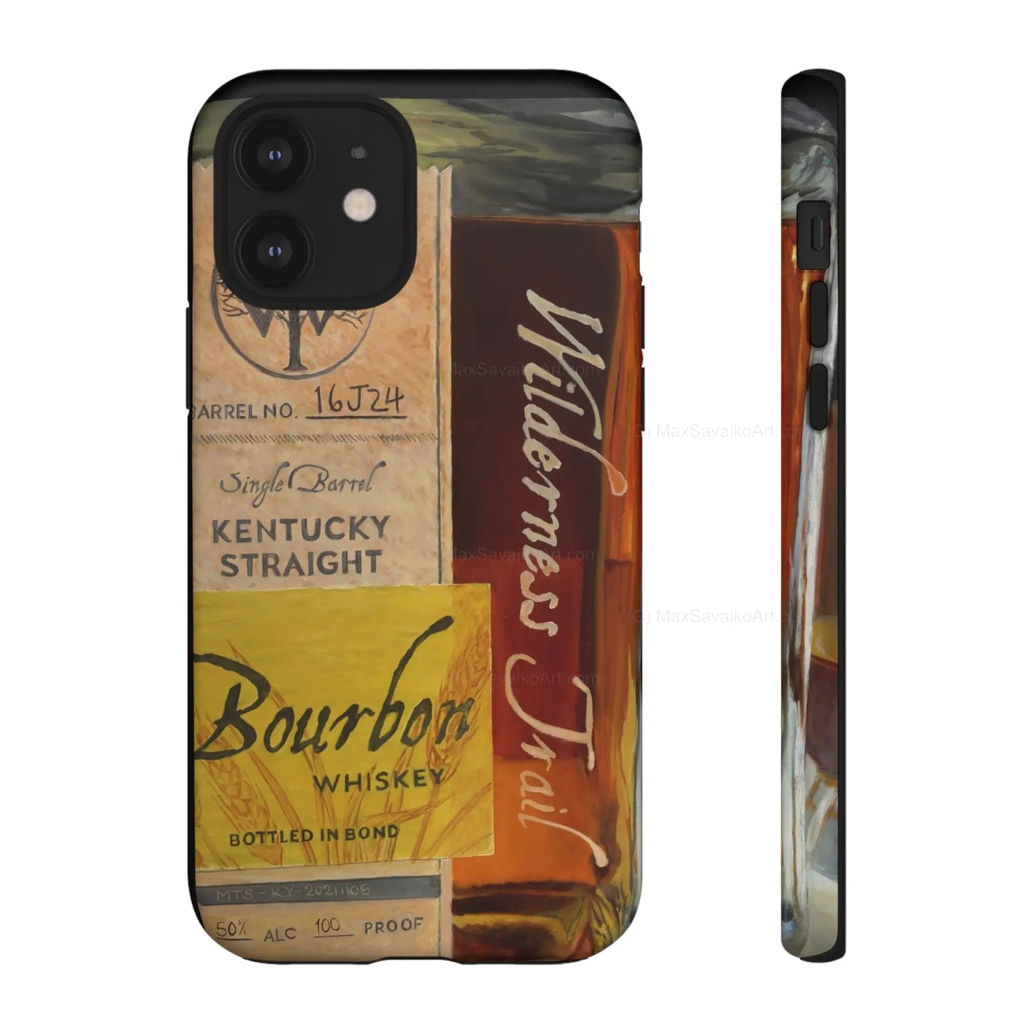 Custom Phone Case Wilderness Trail Bourbon Honey Barrel Art     Printify