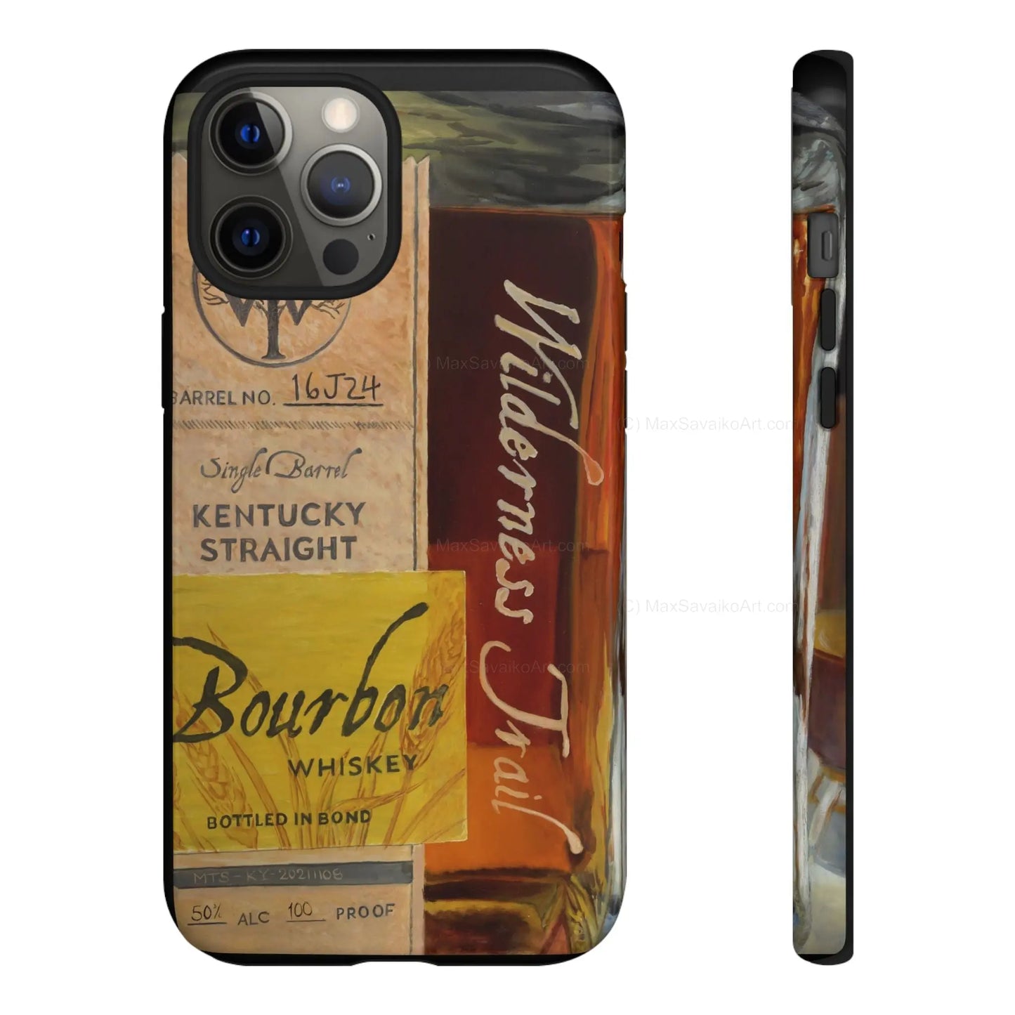 Custom Phone Case Wilderness Trail Bourbon Honey Barrel Art     Printify