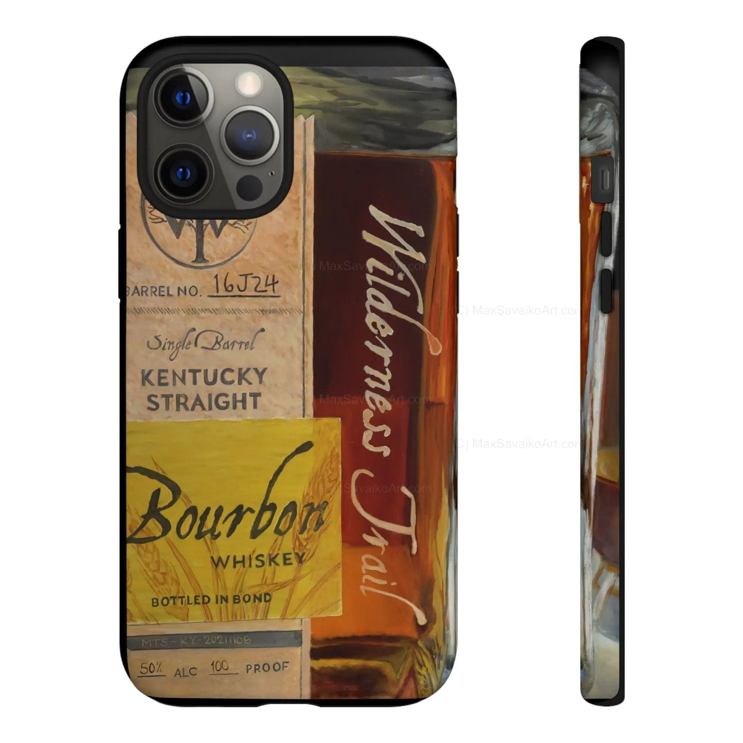 Custom Phone Case - Wilderness Trail Bourbon Honey Barrel Art     Printify