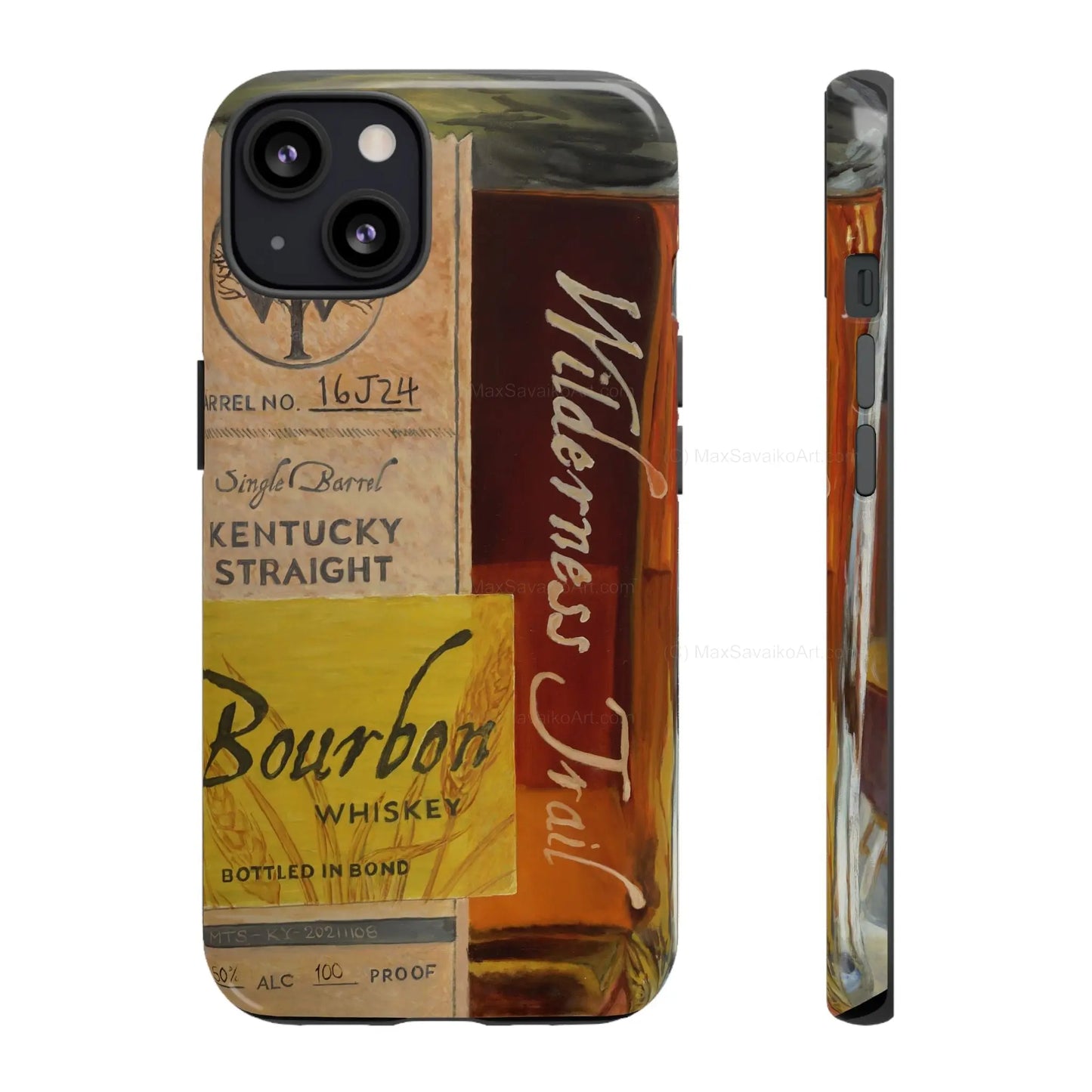 Custom Phone Case Wilderness Trail Bourbon Honey Barrel Art     Printify