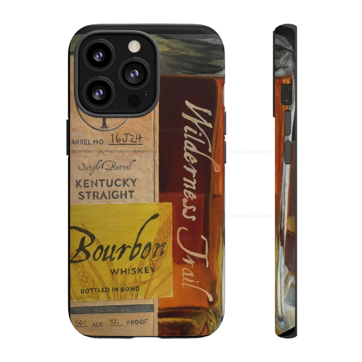 Custom Phone Case Wilderness Trail Bourbon Honey Barrel Art     Printify