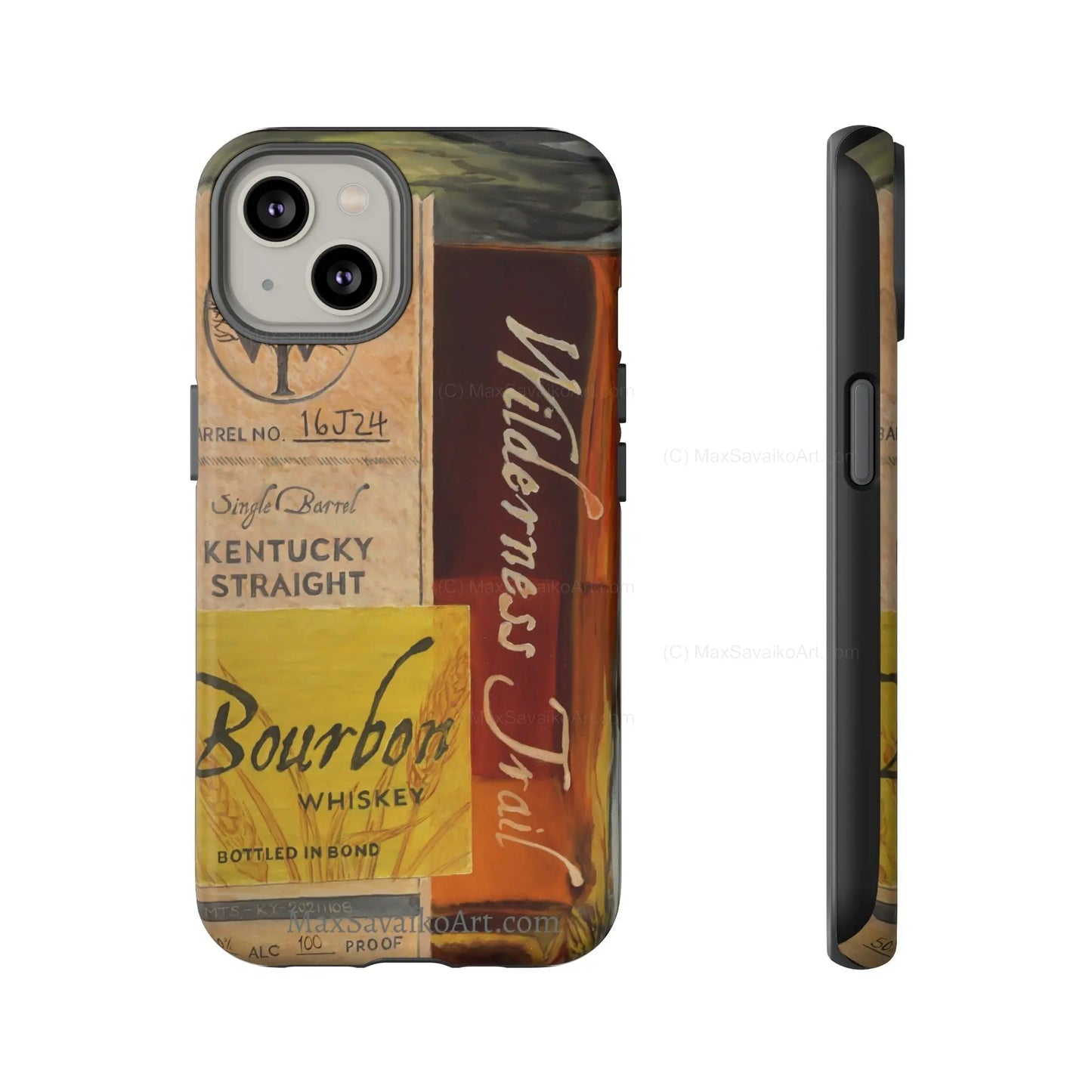 Custom Phone Case Wilderness Trail Bourbon Honey Barrel Art     Printify