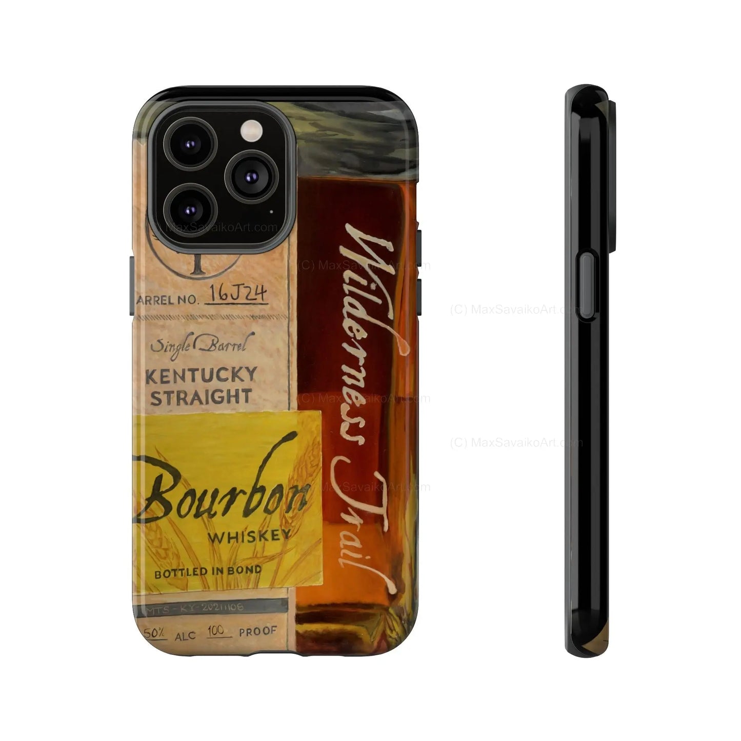 Custom Phone Case - Wilderness Trail Bourbon Honey Barrel Art     Printify