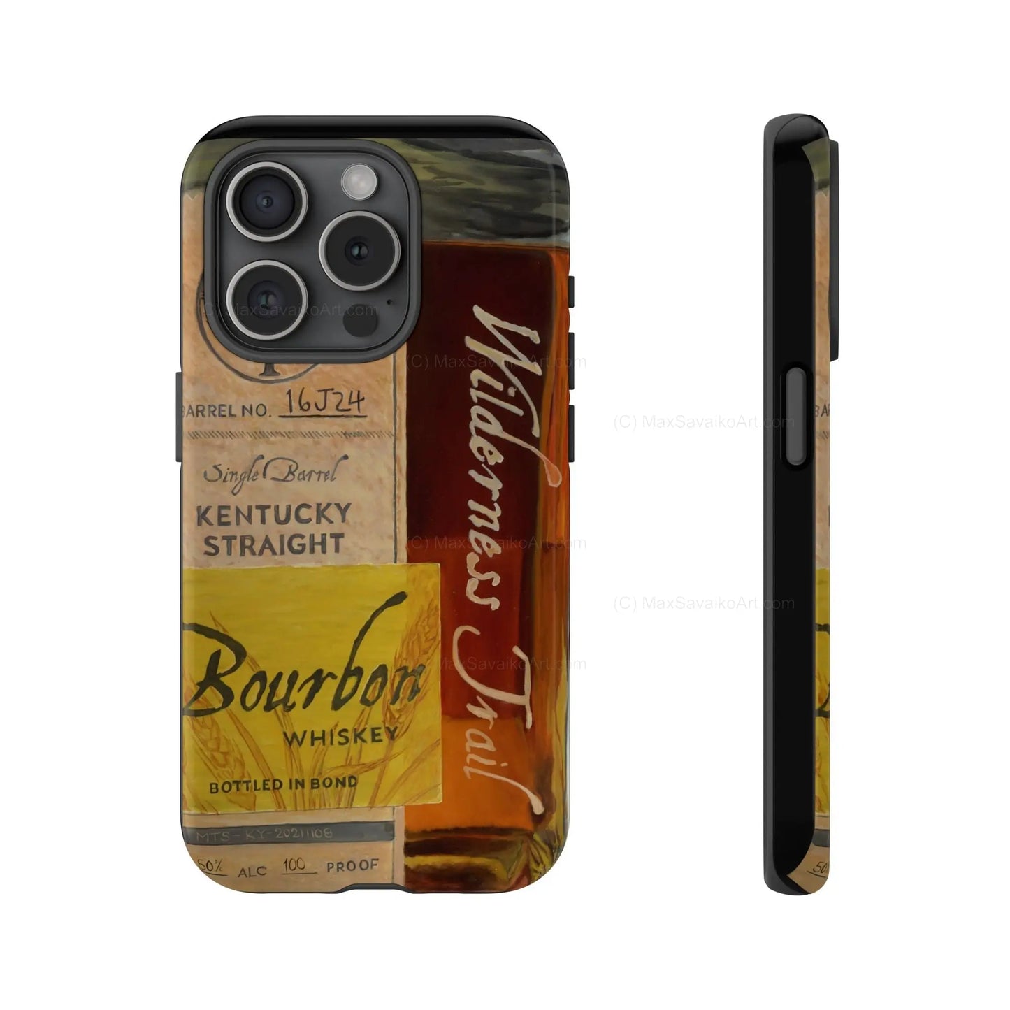 Custom Phone Case - Wilderness Trail Bourbon Honey Barrel Art     Printify