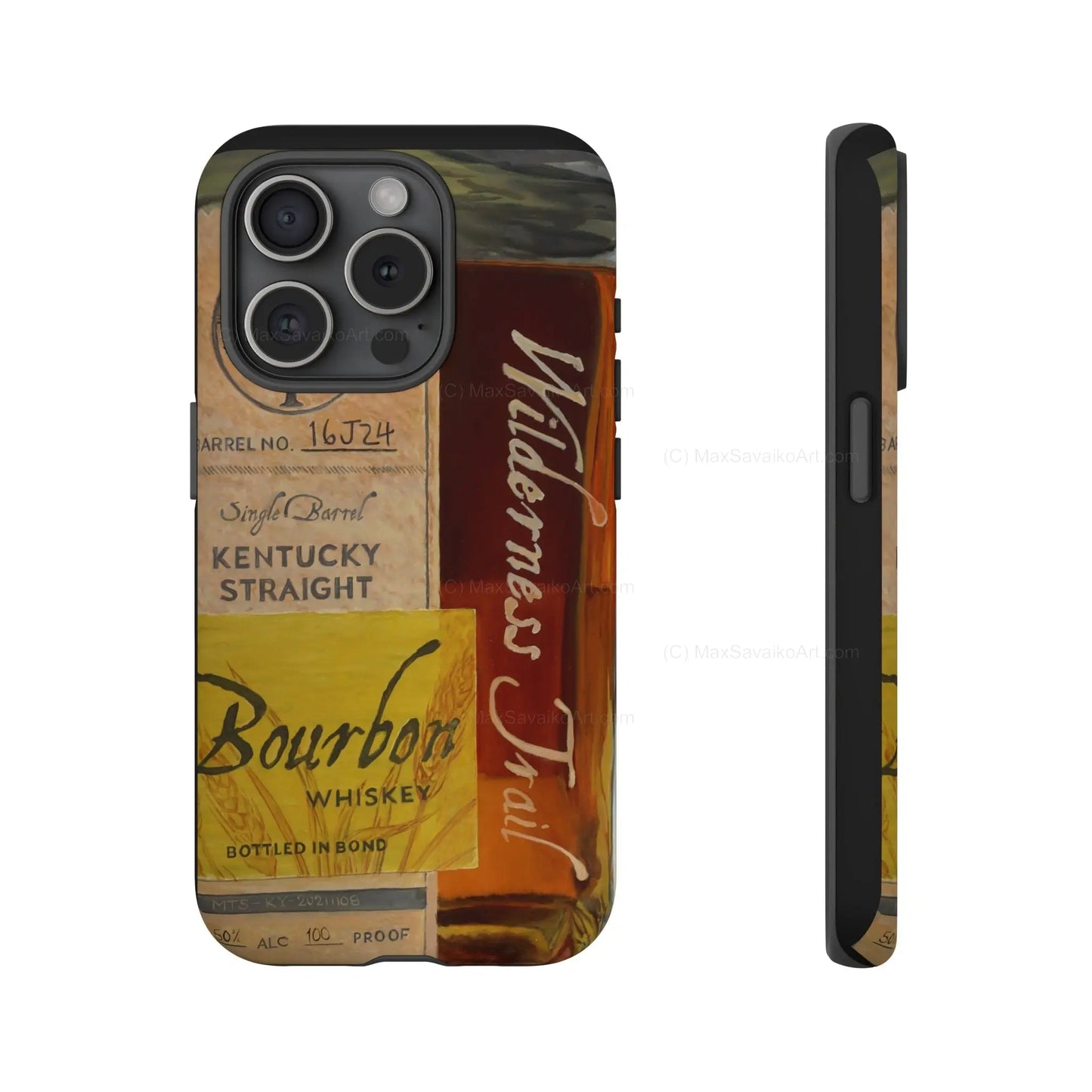 Custom Phone Case Wilderness Trail Bourbon Honey Barrel Art     Printify