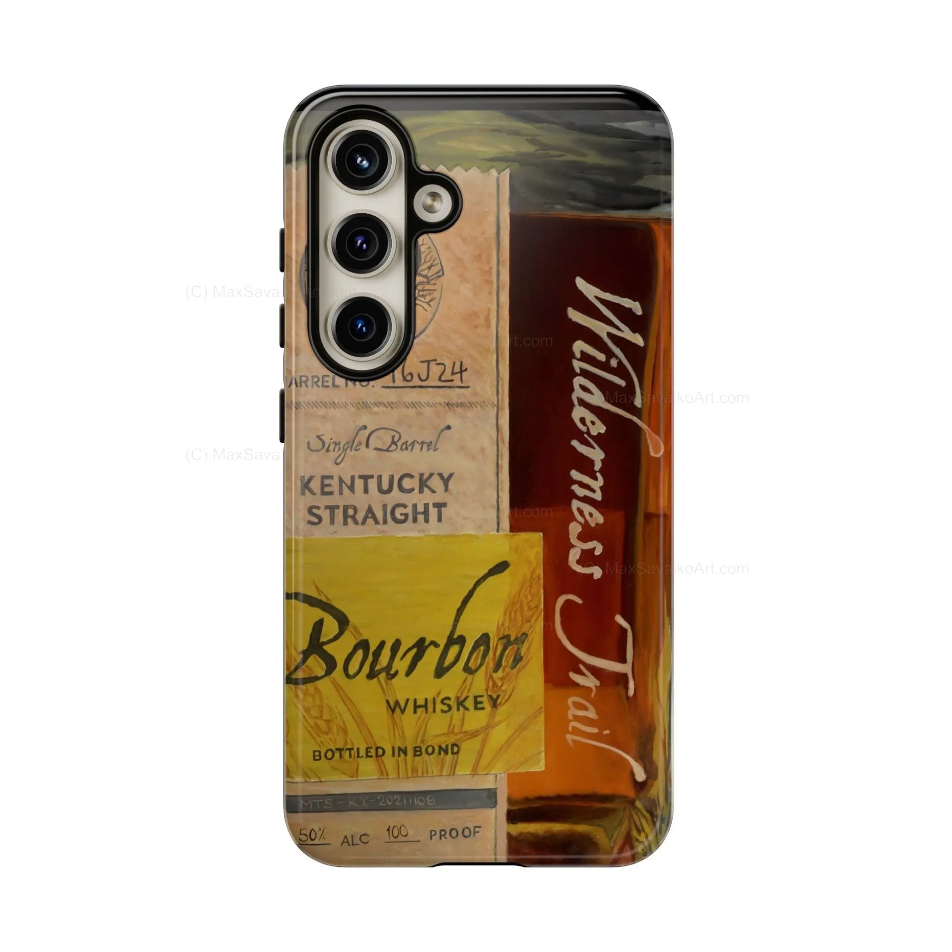 Custom Phone Case Wilderness Trail Bourbon Honey Barrel Art     Printify