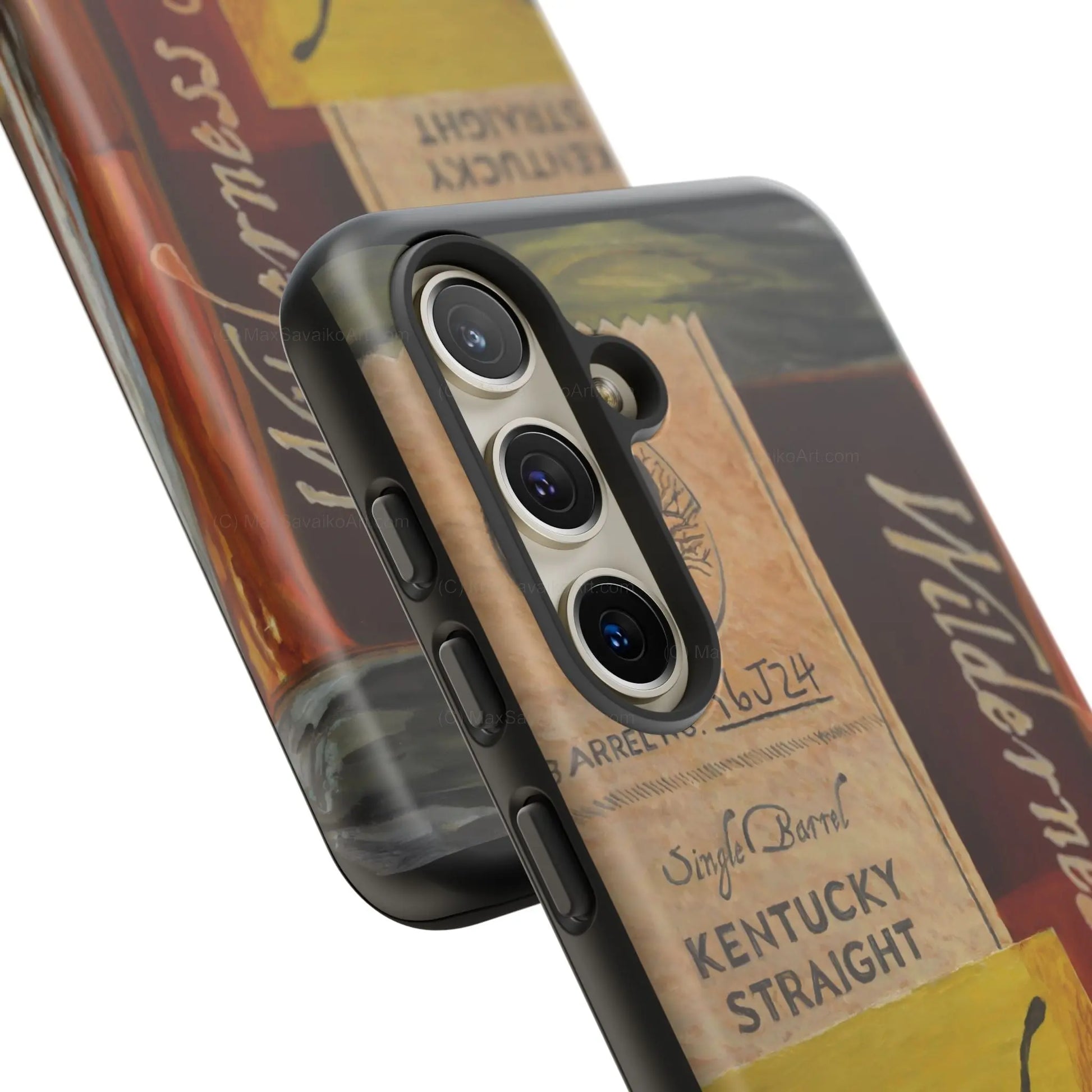 Custom Phone Case Wilderness Trail Bourbon Honey Barrel Art     Printify