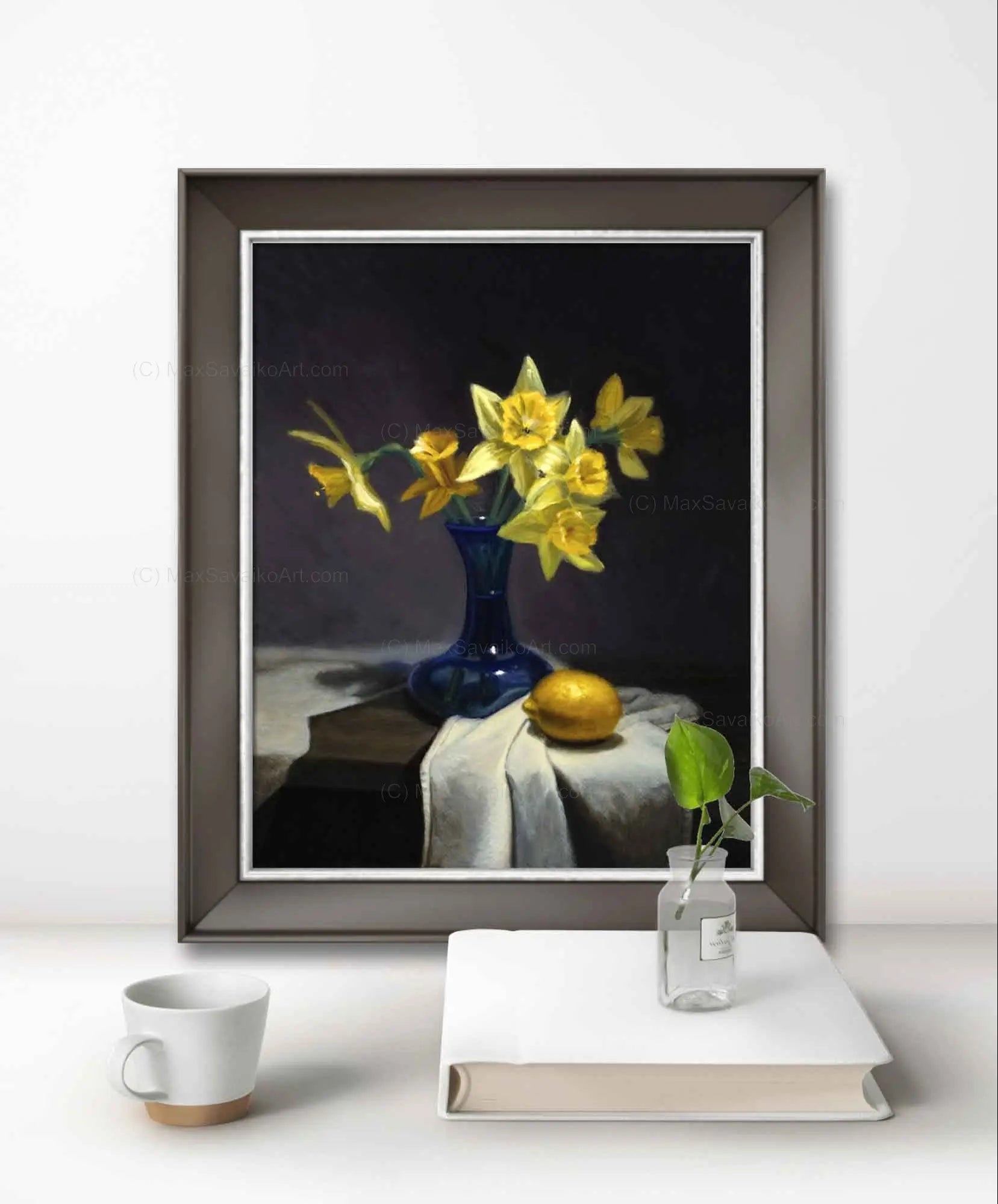 Floral Art in Bloom - Daffodil Day Oil Painting Max Savaiko Art